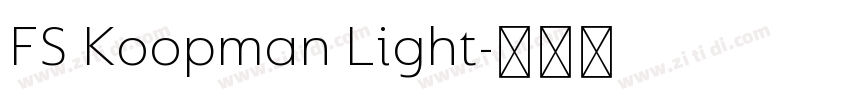 FS Koopman Light字体转换